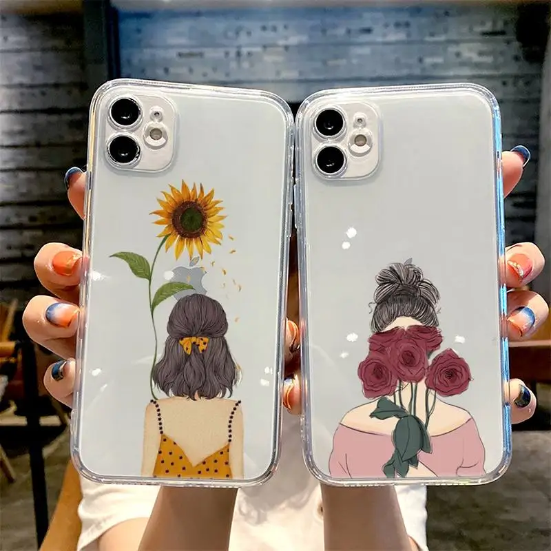 Sunflower girl Phone Case For iphone 13 12 11 8 7 plus mini x xs xr pro max Transparent soft
Sunflower girl Phone Case For iphone 13 12 11 8 7 plus mini x xs xr pro max Transparent soft