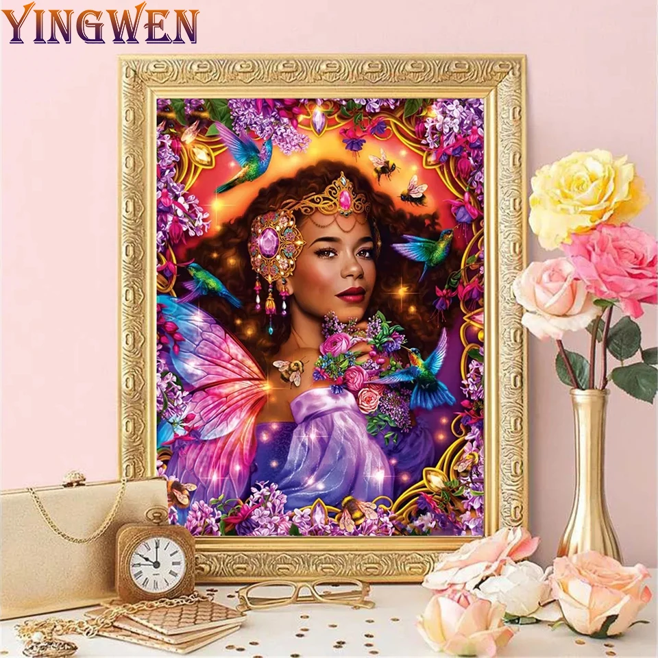 5D Diamond Painting New African Woman Fairy Diamond Embroidery Mosaic Elf Cross Stitch Portrait Beaded Pictures Home Decor Art 
5D Diamond Painting New African Woman Fairy Diamond Embroidery Mosaic Elf Cross Stitch Portrait Beaded Pictures Home Decor Art