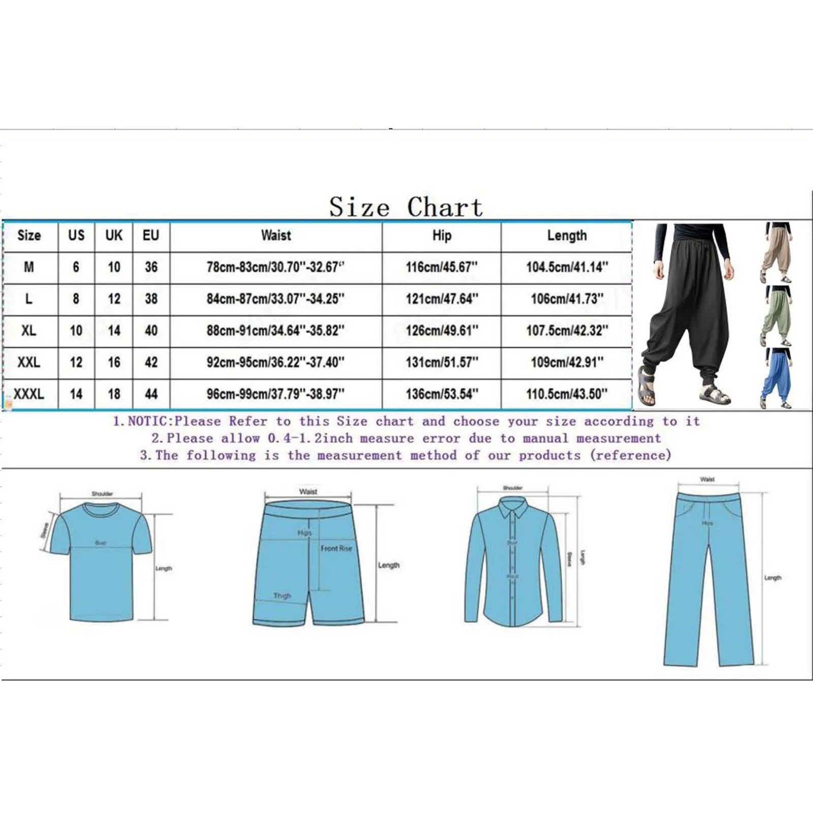 Plus Size Men's Harem Pants Casual Elastic Waist Solid Color Streetwear Joggers Breathable Cotton Linen Sweatpants Men Trousers
Plus Size Men's Harem Pants Casual Elastic Waist Solid Color Streetwear Joggers Breathable Cotton Linen Sweatpants Men Trousers