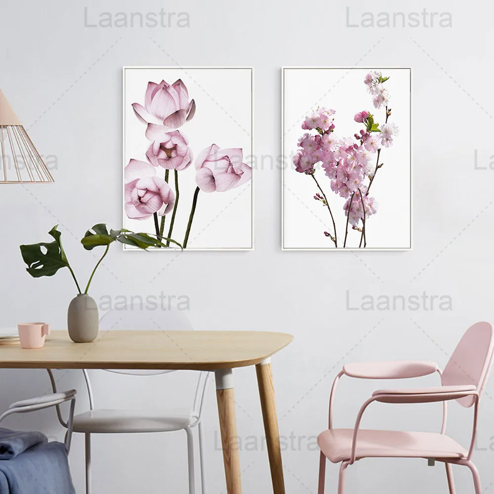 Pink Flower Branch Home Decoration Painting Lotus Peach Blossom Living Room Wall Canvas Poster Simple White Background Print 
Pink Flower Branch Home Decoration Painting Lotus Peach Blossom Living Room Wall Canvas Poster Simple White Background Print