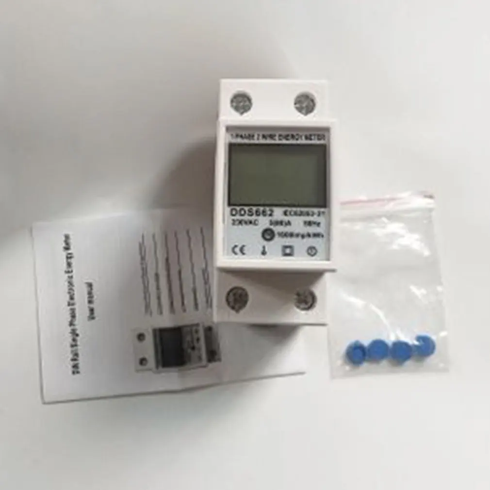 Backlit Single Phase Two Wire LCD Digital Display Wattmeter Power Consumption Energy Meter kWh AC 230V 50Hz Din Rail
Backlit Single Phase Two Wire LCD Digital Display Wattmeter Power Consumption Energy Meter kWh AC 230V 50Hz Din Rail
