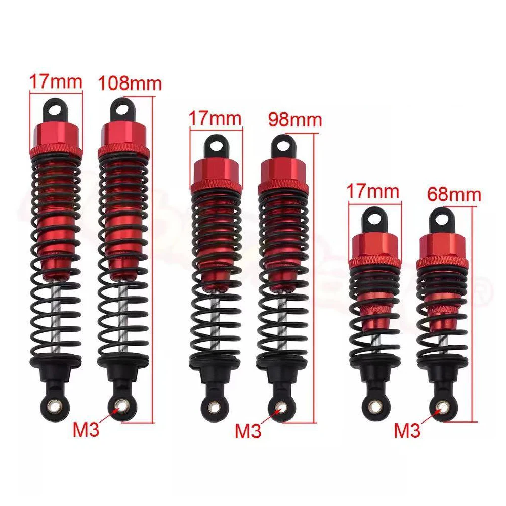 

2pcs Overall Length 68mm 98mm 108mm Shock Absorber for 1/10 RC Car On-Road Monster Truck Off Road Buggy