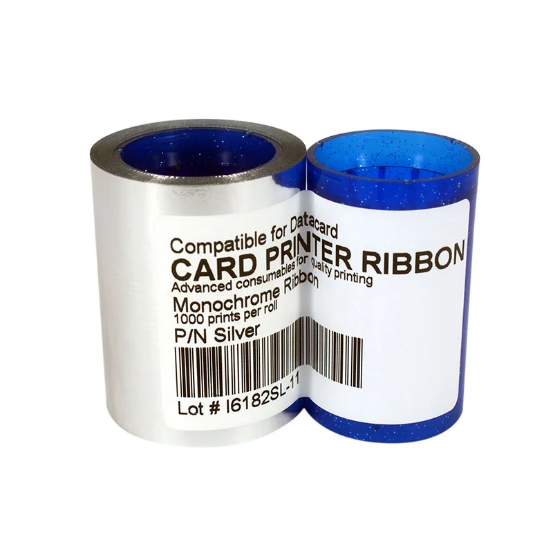 

Sliver Ribbon 1000prints for DC285SL Datacard SP25 SP30 SP35 SP55 SP75 CP40 CP60 CP80 Card Printer