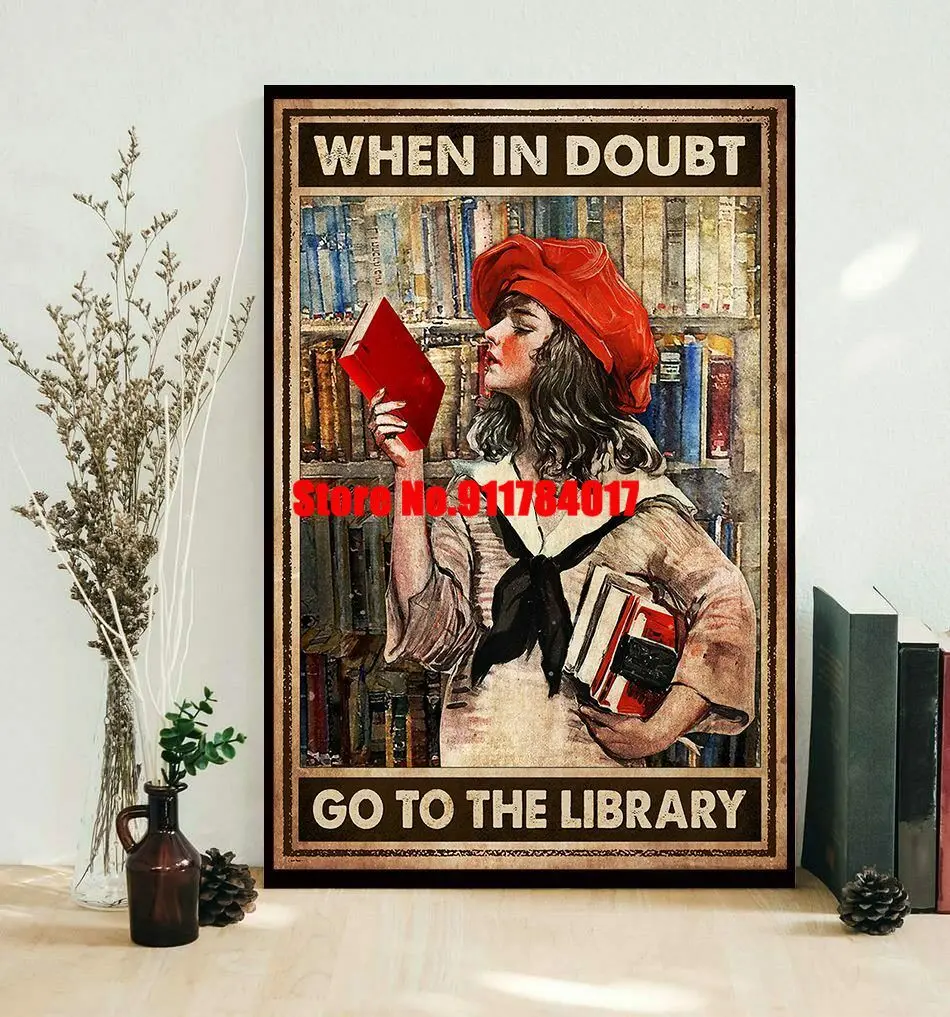 Винтажная книга для чтения, Вывеска «Когда в сомнении», ищите в библиотеку, жестяной знак, настенное искусство, потертый шик, домашний декор,...
Винтажная книга для чтения, Вывеска «Когда в сомнении», ищите в библиотеку, жестяной знак, настенное искусство, потертый шик, домашний декор,...