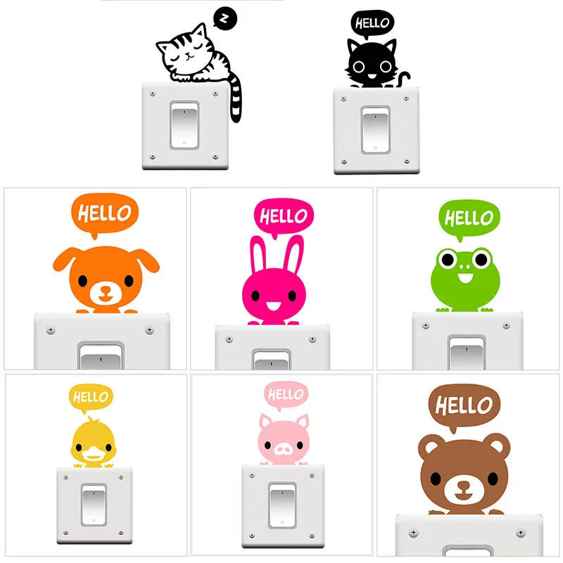 1Pcs Wallpaper PVC Removable Switch Sticker Wall Stickers Home Decor Cute Animals Kindergarten Accessories
1Pcs Wallpaper PVC Removable Switch Sticker Wall Stickers Home Decor Cute Animals Kindergarten Accessories
