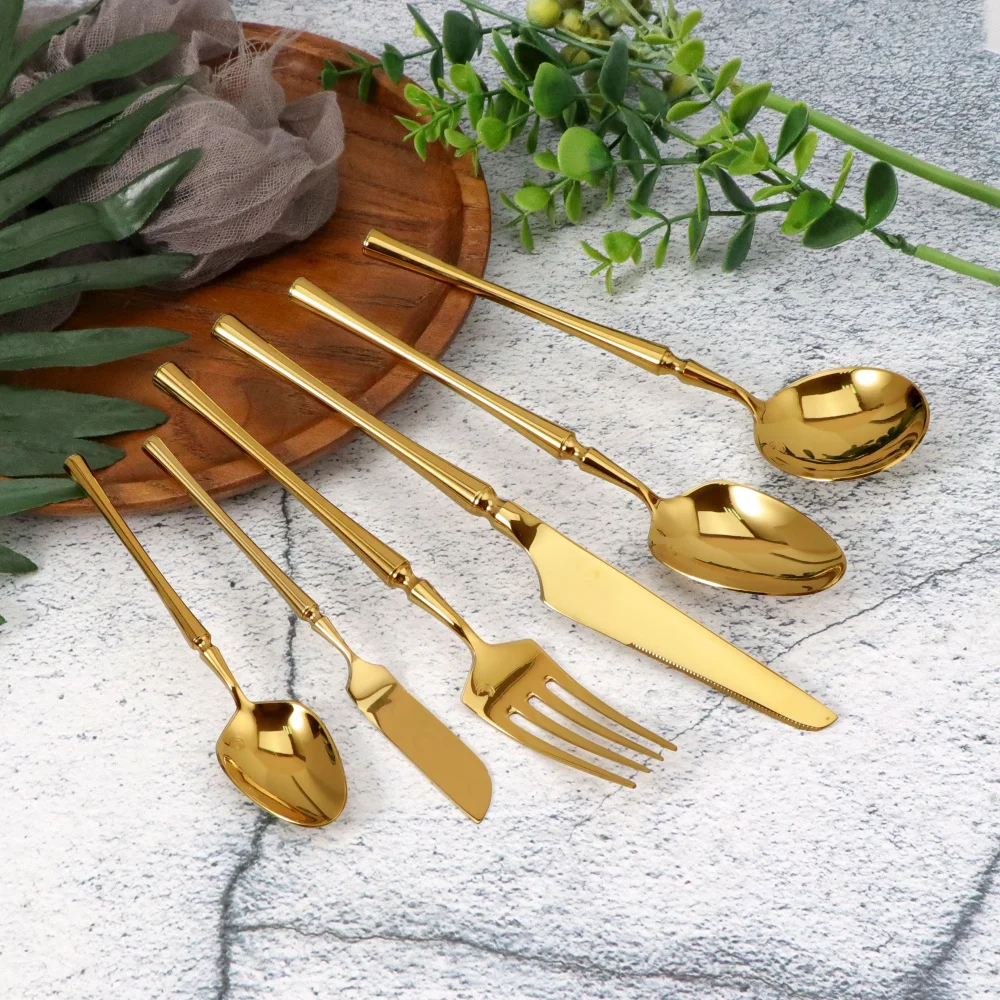 Jaswehome 4/6 Pieces Stainless Steel Tableware Set Gold Dinner Knife Spoon Fork Cuttery Butter Knife Dessert Soup Spoon Flatware
Jaswehome 4/6 Pieces Stainless Steel Tableware Set Gold Dinner Knife Spoon Fork Cuttery Butter Knife Dessert Soup Spoon Flatware