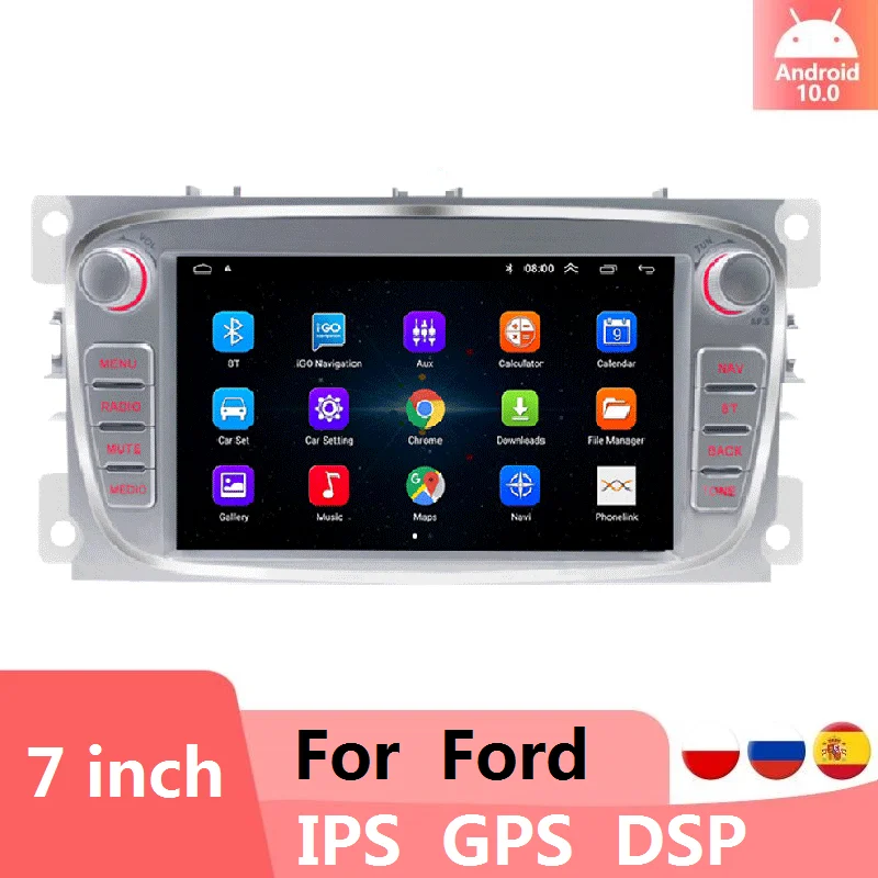 Car Radio For Ford 2Din Android 10.0 Universal 7'' Bluetooth 16G 32G FM GPS Navigation WIFI Multimedia Video Player Car Stereo
Car Radio For Ford 2Din Android 10.0 Universal 7'' Bluetooth 16G 32G FM GPS Navigation WIFI Multimedia Video Player Car Stereo