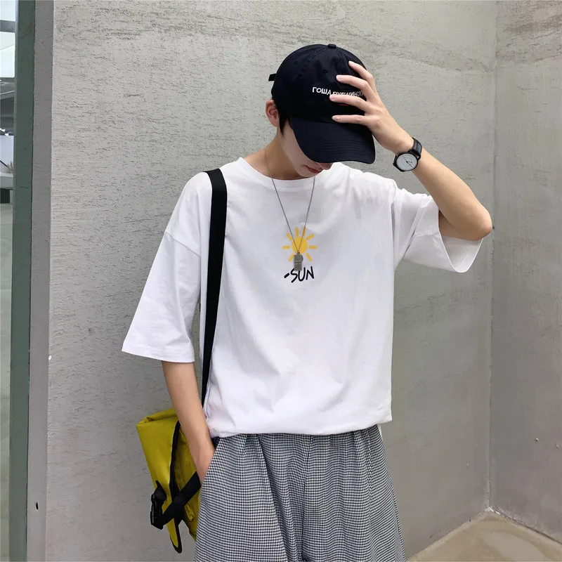 Men's Short-sleeved T-shirt Round Neck Loose Cotton T-shirt Large Size Clothing Fashion Men and Women T-shirt
Men's Short-sleeved T-shirt Round Neck Loose Cotton T-shirt Large Size Clothing Fashion Men and Women T-shirt