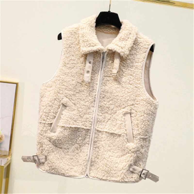Lamb Cashmere Short Fur Vest Women's Autumn 2020 Fashion New Loose Waistcoat Vest British Style Jacket Trendy 288
Lamb Cashmere Short Fur Vest Women's Autumn 2020 Fashion New Loose Waistcoat Vest British Style Jacket Trendy 288