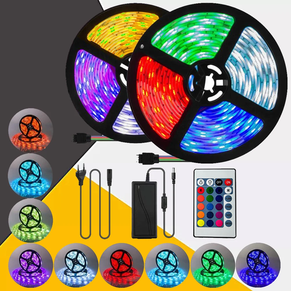 Светодиодная лента 5 м, 10 м, 15 м, водонепроницаемая эпоксидная лента RGB, светильник, 24 клавиши, умный контроллер, набор цветов, светодиодная ла...
Светодиодная лента 5 м, 10 м, 15 м, водонепроницаемая эпоксидная лента RGB, светильник, 24 клавиши, умный контроллер, набор цветов, светодиодная ла...