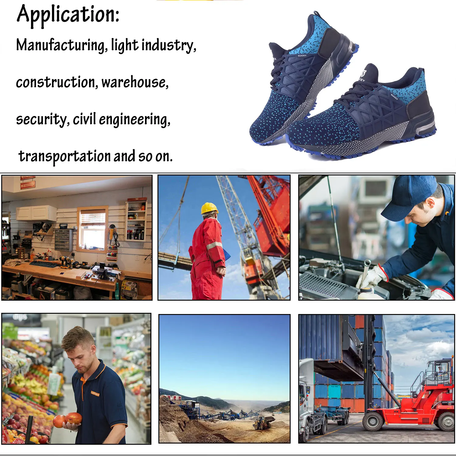 JACKSHIBO Men's Steel Toe Work Safety Shoes Lightweight Breathable Anti-smashing Work Boots Male Casual Sneakers Indestructible 
JACKSHIBO Men's Steel Toe Work Safety Shoes Lightweight Breathable Anti-smashing Work Boots Male Casual Sneakers Indestructible