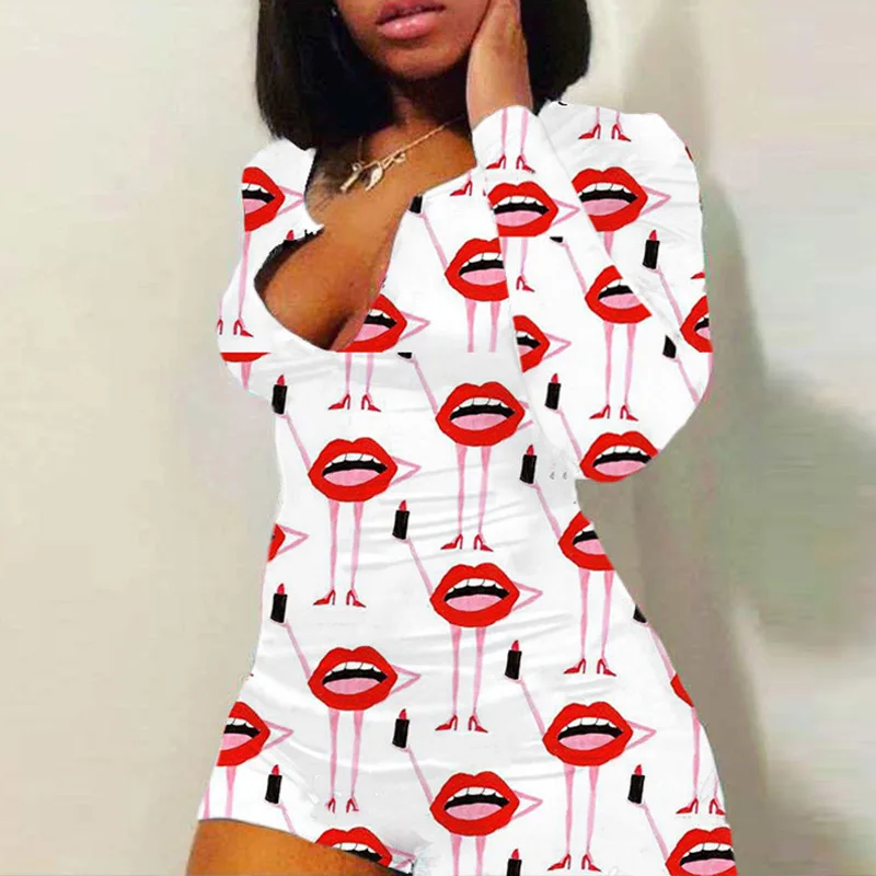 Women Fashion Cute Cartoon Print Jumpsuit 2021 Spring Elegant Hollow Out V-Neck Bodycon Playsuit Ladies Casual One Piece Pajamas
Women Fashion Cute Cartoon Print Jumpsuit 2021 Spring Elegant Hollow Out V-Neck Bodycon Playsuit Ladies Casual One Piece Pajamas