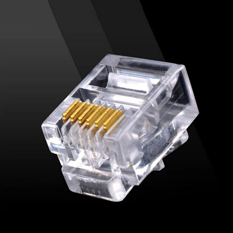 100Pcs Gold Plated Crystal Head RJ11 Modular Plug Network Connector Brand New Product
100Pcs Gold Plated Crystal Head RJ11 Modular Plug Network Connector Brand New Product