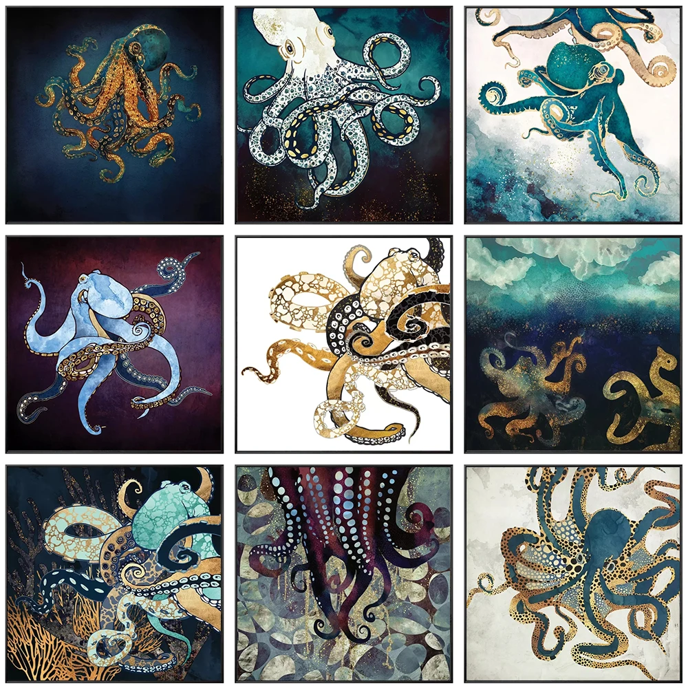 Marine Animal Octopus Graffiti Canvas Painting Living Room Bedroom Wall Art Interior Decoration Painting(No Frame)
Marine Animal Octopus Graffiti Canvas Painting Living Room Bedroom Wall Art Interior Decoration Painting(No Frame)