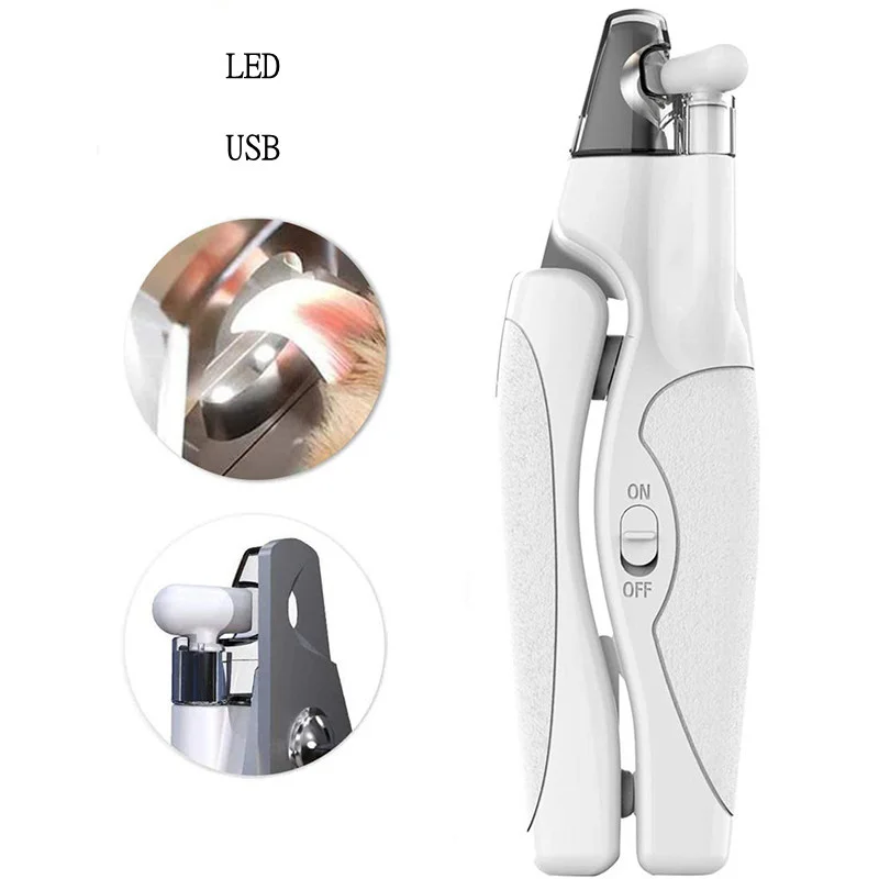 Professional Light Dog Nail Clippers File USB Charging Safe Ergonomic Handle Pet Nail Trimmer Trapper Cat Dog Grooming Cutter 
Professional Light Dog Nail Clippers File USB Charging Safe Ergonomic Handle Pet Nail Trimmer Trapper Cat Dog Grooming Cutter