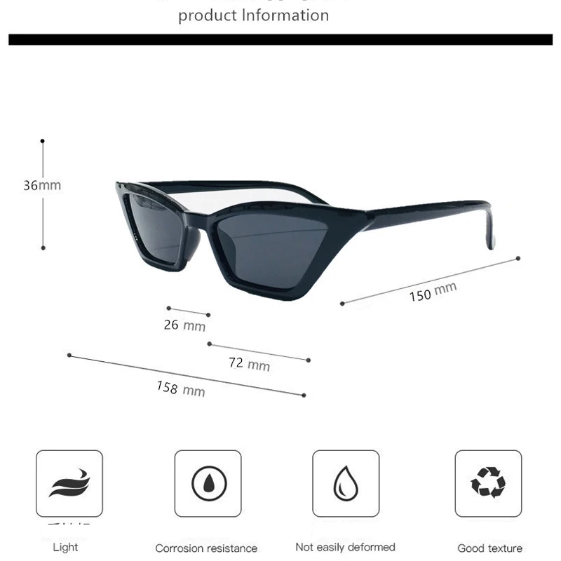 New 1Pcs Vintage Cat Eye Sunglasses Fashion Women Small Frame UV400 Sun Shades Glasses Street Eyewear Luxury Trending Sunglasses
New 1Pcs Vintage Cat Eye Sunglasses Fashion Women Small Frame UV400 Sun Shades Glasses Street Eyewear Luxury Trending Sunglasses