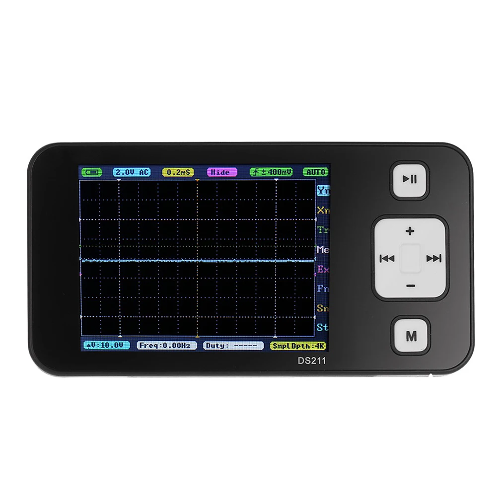 2.8" TFT Display Mini Digital Storage Oscilloscope ARM DSO211 Pocket-Sized Handheld osciloscopio USB Interface Osciloscope Kit
2.8" TFT Display Mini Digital Storage Oscilloscope ARM DSO211 Pocket-Sized Handheld osciloscopio USB Interface Osciloscope Kit