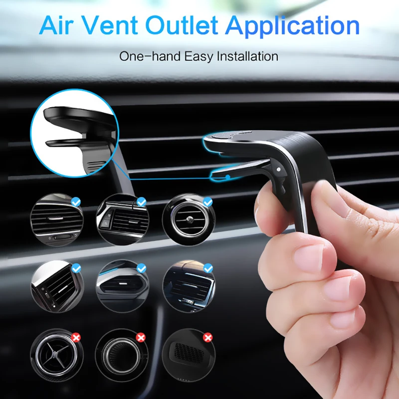 Metal Magnetic Car Phone Holder Mini Air Vent Clip Mount Magnet Mobile Stand For iPhone7 8 11 X XS Max Xiaomi Smartphones in | Мобильные