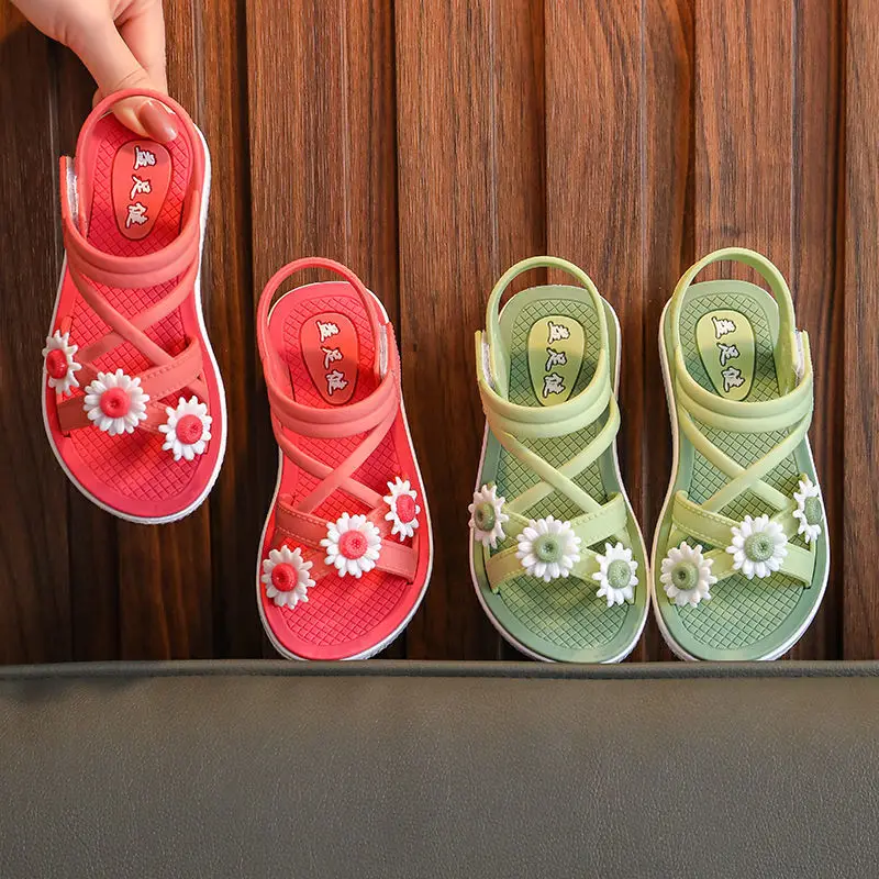Girls Sandals Flowers Sweet Soft Children's Beach Shoes Kids Summer Floral Sandals Princess Fashion Cute High Quality
Girls Sandals Flowers Sweet Soft Children's Beach Shoes Kids Summer Floral Sandals Princess Fashion Cute High Quality