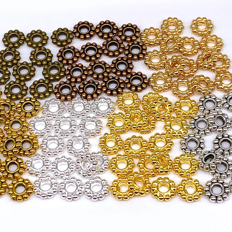 7mm Wholesale 100pcs Daisy Flower Spacers beads Metal for Jewelry Making Tibetan Silver plated Snowflake Spacer Beads
7mm Wholesale 100pcs Daisy Flower Spacers beads Metal for Jewelry Making Tibetan Silver plated Snowflake Spacer Beads