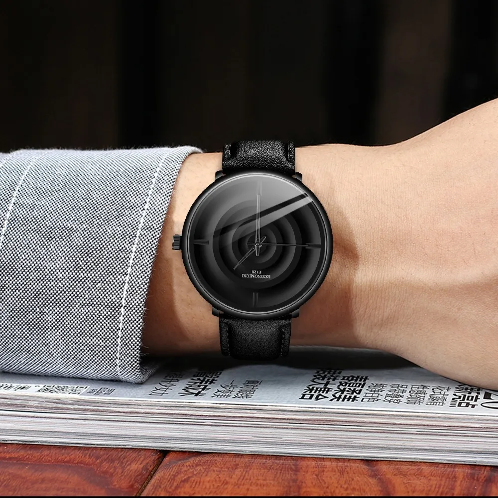 Modern Future Style Watch For Men Fashion Simple Dial Leather Strap Men Quartz Wristwatches Creative Personality Mens Watch 2020
Modern Future Style Watch For Men Fashion Simple Dial Leather Strap Men Quartz Wristwatches Creative Personality Mens Watch 2020