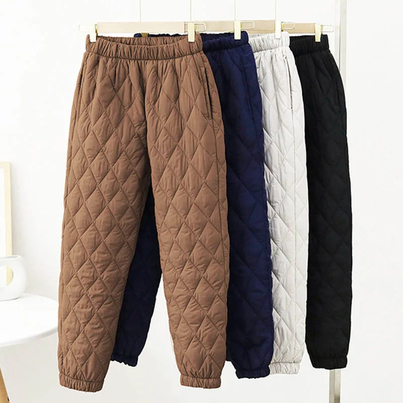 Down cotton pants women wear new high waist light and thin warm foot binding casual pants loose large women's wear winter
Down cotton pants women wear new high waist light and thin warm foot binding casual pants loose large women's wear winter