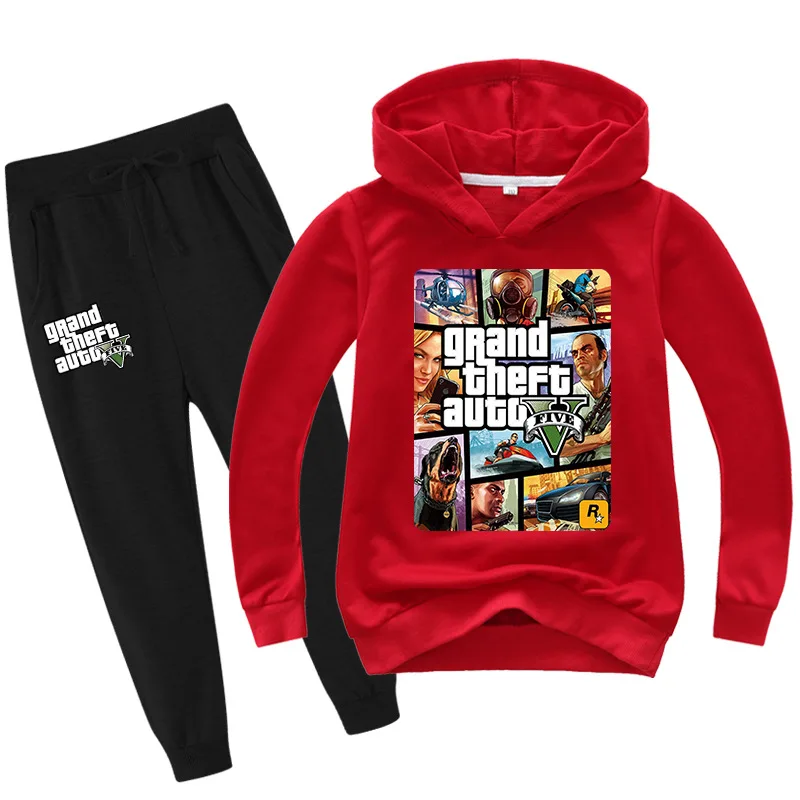 Толстовка и штаны Grand Theft Auto Game Gta V 5, комплект одежды, детская одежда, повседневная спортивная одежда, спортивная одежда для мальчиков, компле...
Толстовка и штаны Grand Theft Auto Game Gta V 5, комплект одежды, детская одежда, повседневная спортивная одежда, спортивная одежда для мальчиков, компле...