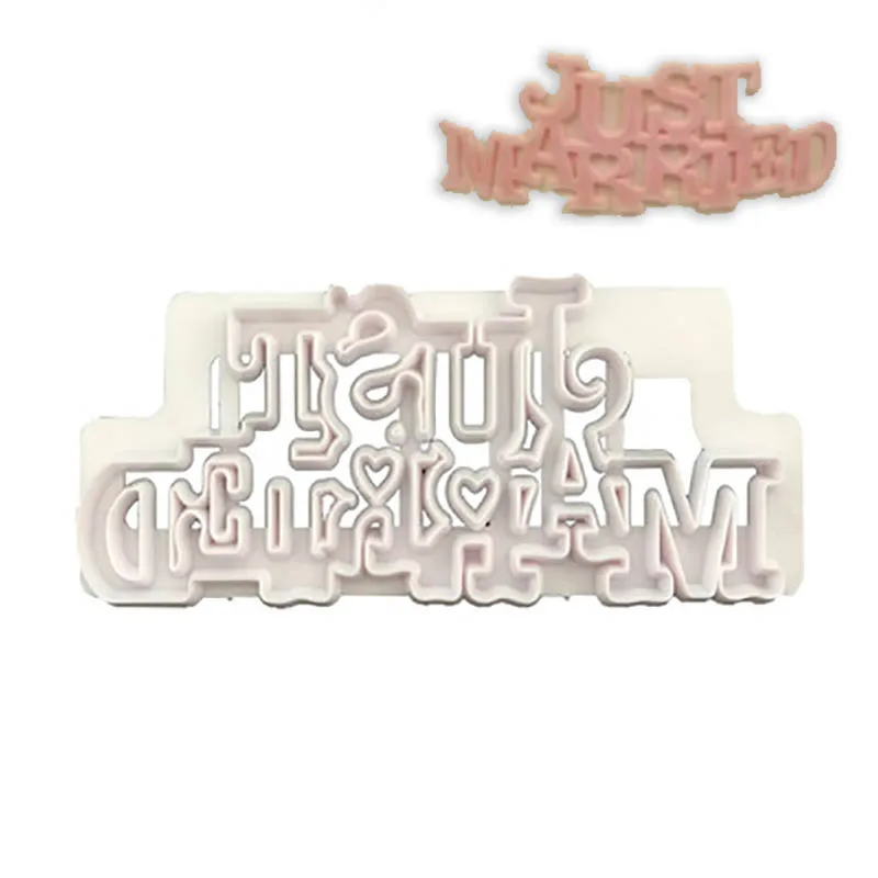 Just Married Letter Wedding Biscuit Mold Biscuits Fudge Cutter Cookie Kitchen DIY Chocolates Cake Baking Printing Decorate Tools
Just Married Letter Wedding Biscuit Mold Biscuits Fudge Cutter Cookie Kitchen DIY Chocolates Cake Baking Printing Decorate Tools