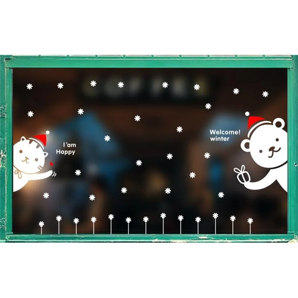 Christmas Small Bear Snowflake Festival Atmosphere Decoration Store Shop Office Door Decoration Sticker Window Sticker
Christmas Small Bear Snowflake Festival Atmosphere Decoration Store Shop Office Door Decoration Sticker Window Sticker