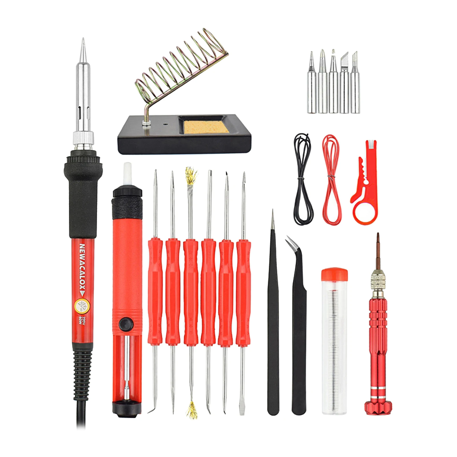 Electric Soldering Iron Portable Soldering Iron Electric Tip Solder for Soldering Welding Equipment 60W 110V US
Electric Soldering Iron Portable Soldering Iron Electric Tip Solder for Soldering Welding Equipment 60W 110V US