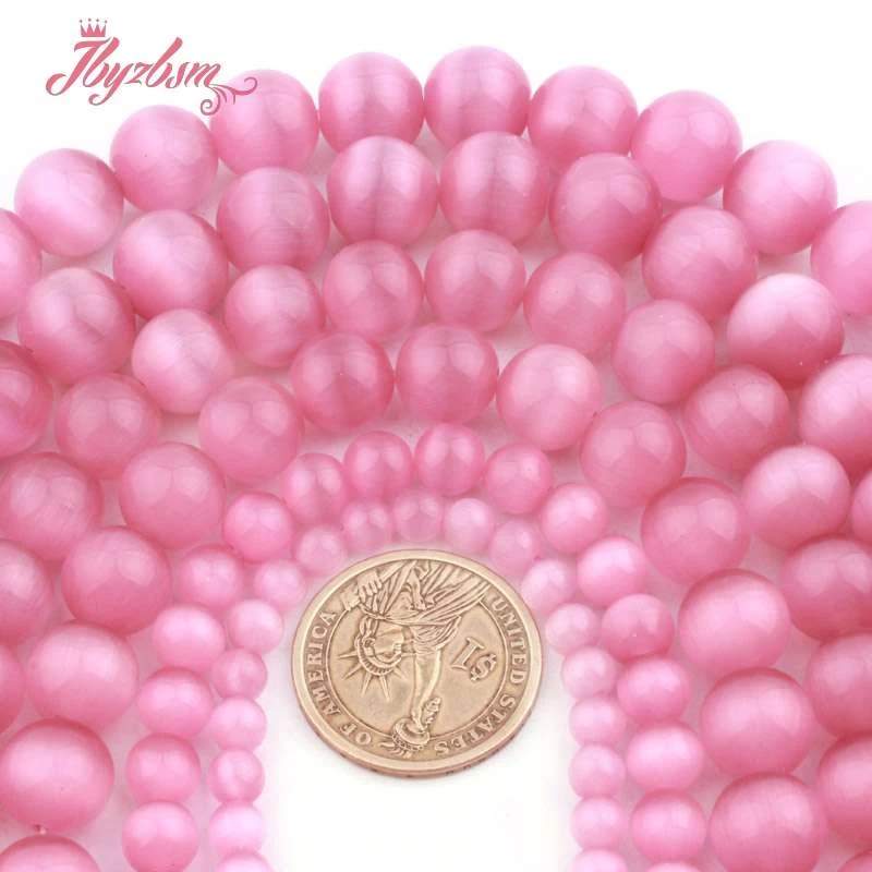 Smooth Pink Round Cat Eye Cyrstal Glass Stone Loose Beads for DIY Women Men Necklace Bracelet Jewelry Making 15" Wholesale
Smooth Pink Round Cat Eye Cyrstal Glass Stone Loose Beads for DIY Women Men Necklace Bracelet Jewelry Making 15" Wholesale
