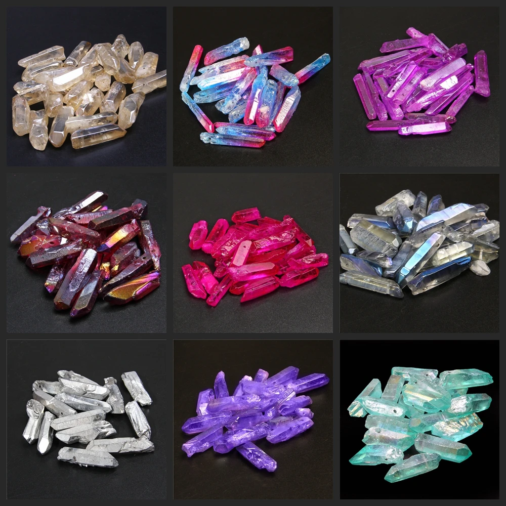 10pcs Natural Quartz Raw Crystal Stick Beads Charms Point Pendant Beads Top Drilled Stick Points Beads for Jewelry Making DIY
10pcs Natural Quartz Raw Crystal Stick Beads Charms Point Pendant Beads Top Drilled Stick Points Beads for Jewelry Making DIY