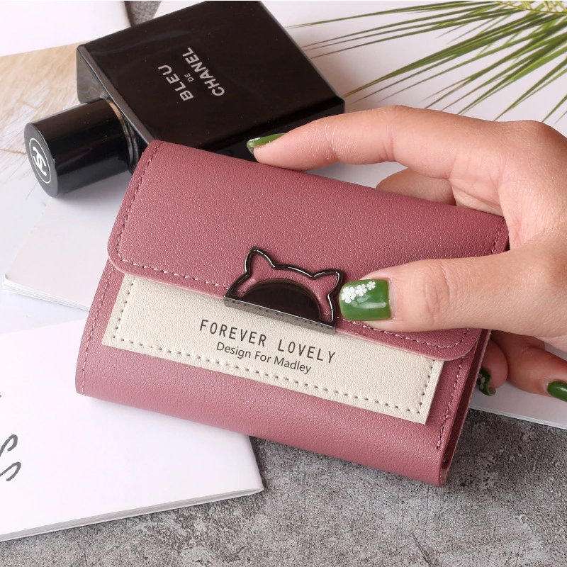 Women's Wallet Short Solid Color Female Pu Leather Three Fold Metal Fox Buckle Coin Purses Ladies Mini Clutch Bag Card Holder
Women's Wallet Short Solid Color Female Pu Leather Three Fold Metal Fox Buckle Coin Purses Ladies Mini Clutch Bag Card Holder
