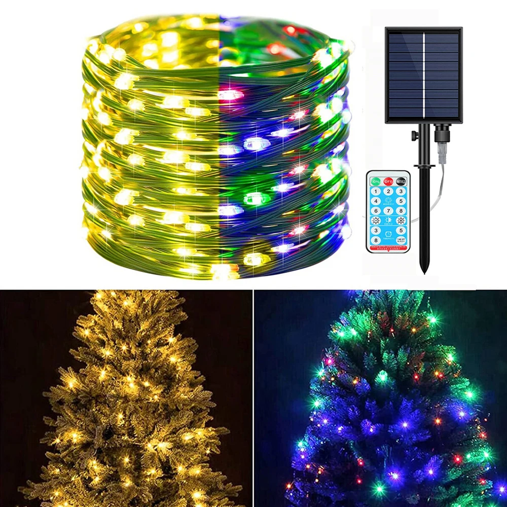 100/200 LED Dual Color Changing Christmas Solar String Lights with Remote/Timer 8 Modes Waterproof Solar Garland Fairy Lights
100/200 LED Dual Color Changing Christmas Solar String Lights with Remote/Timer 8 Modes Waterproof Solar Garland Fairy Lights