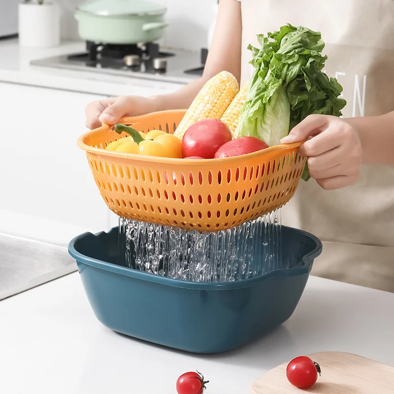 Kitchen Double Silicone Scrubber Multi-function Drain Basket Home Fruit Basket Strainers Bowls Vegetable Cleaning Colander Tool
Kitchen Double Silicone Scrubber Multi-function Drain Basket Home Fruit Basket Strainers Bowls Vegetable Cleaning Colander Tool