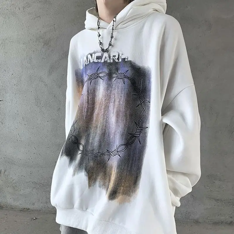 Sweatshirts Men And Women Dark Hooded Autumn And Winter Graffiti Gradient Letters Hip Hop High Street Loose Plus Velvet
Sweatshirts Men And Women Dark Hooded Autumn And Winter Graffiti Gradient Letters Hip Hop High Street Loose Plus Velvet