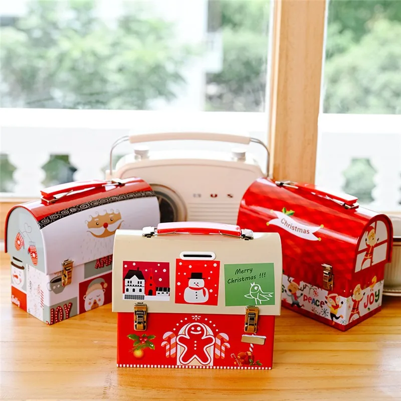 1pc Christmas Tinplate Portable Wrought Iron Candy Box Gift Box Piggy Bank 16*14*8CM Home Storage Boxes Christmas Decoration
1pc Christmas Tinplate Portable Wrought Iron Candy Box Gift Box Piggy Bank 16*14*8CM Home Storage Boxes Christmas Decoration