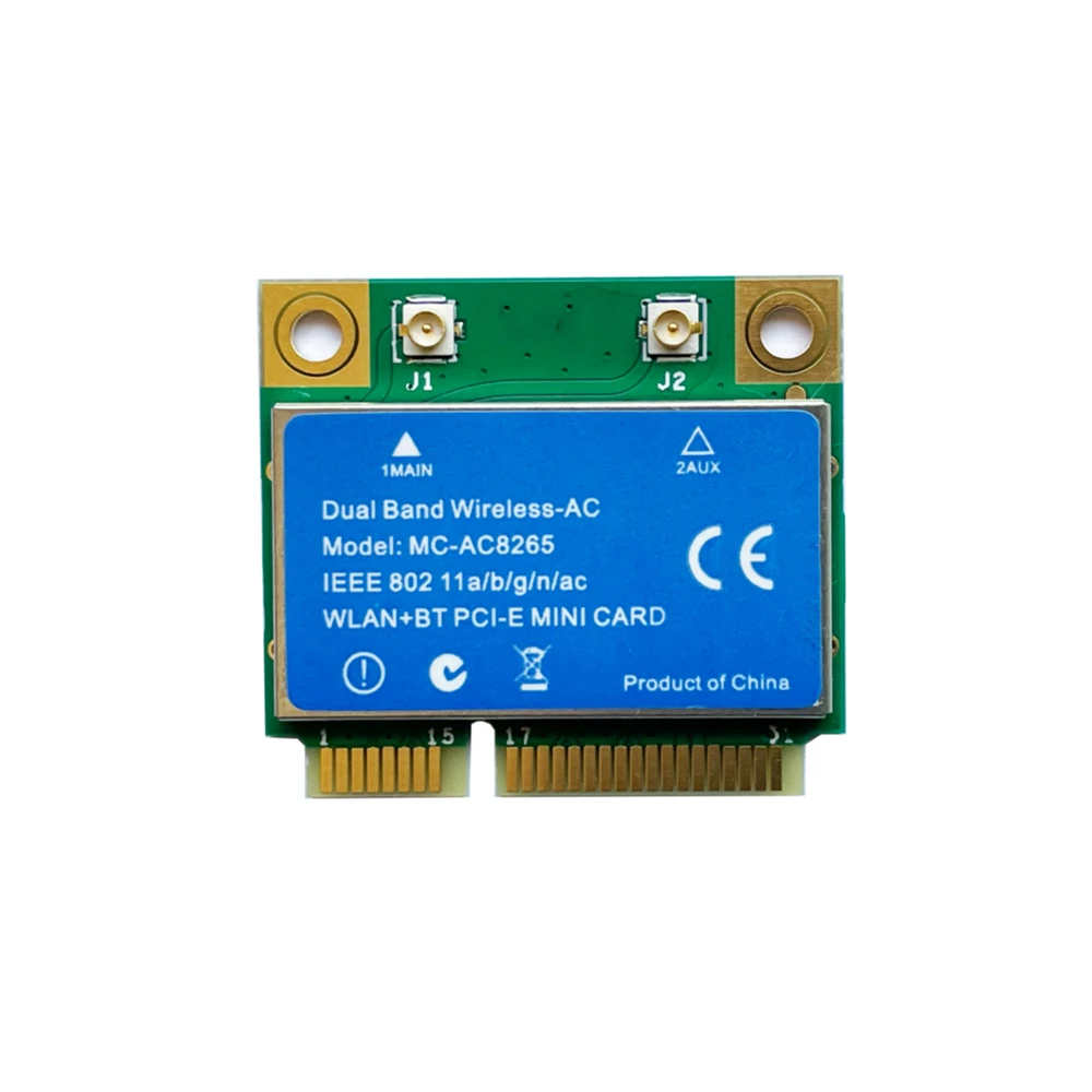 MC-AC8265 Dual Band 2.4G 5G BT4.2 PC-E WIFI Wireless Network Card For intel 8265NGW 8265D2W 8265HMW
MC-AC8265 Dual Band 2.4G 5G BT4.2 PC-E WIFI Wireless Network Card For intel 8265NGW 8265D2W 8265HMW