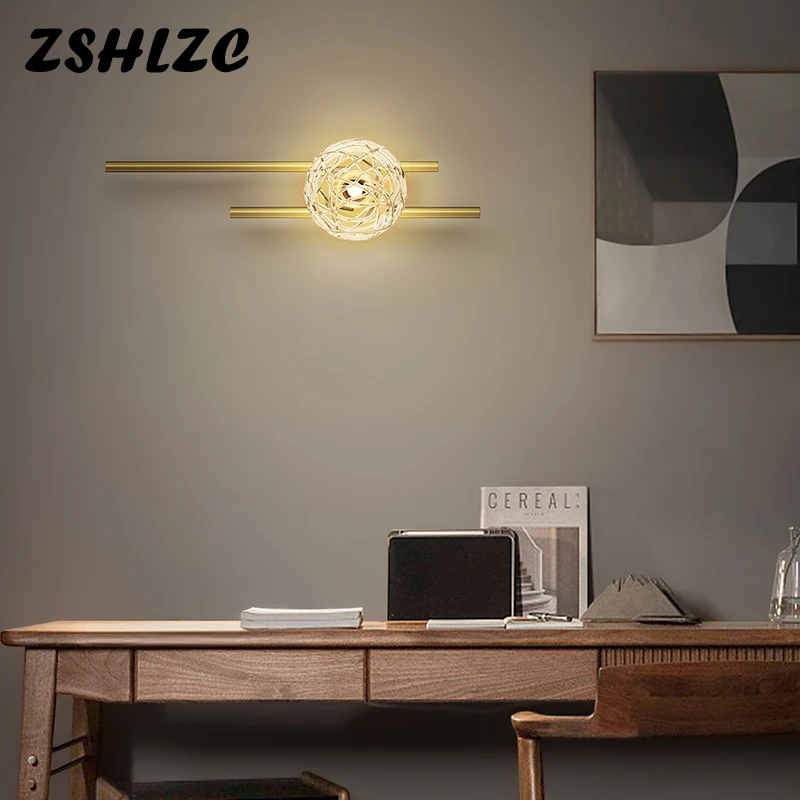 Nordic Crystal Gold Wall Lamp Bedside Light Luxury Sconce Wall Light for Living Room Bedroom Stair Aisle Creative LED Wall Lamps
Nordic Crystal Gold Wall Lamp Bedside Light Luxury Sconce Wall Light for Living Room Bedroom Stair Aisle Creative LED Wall Lamps