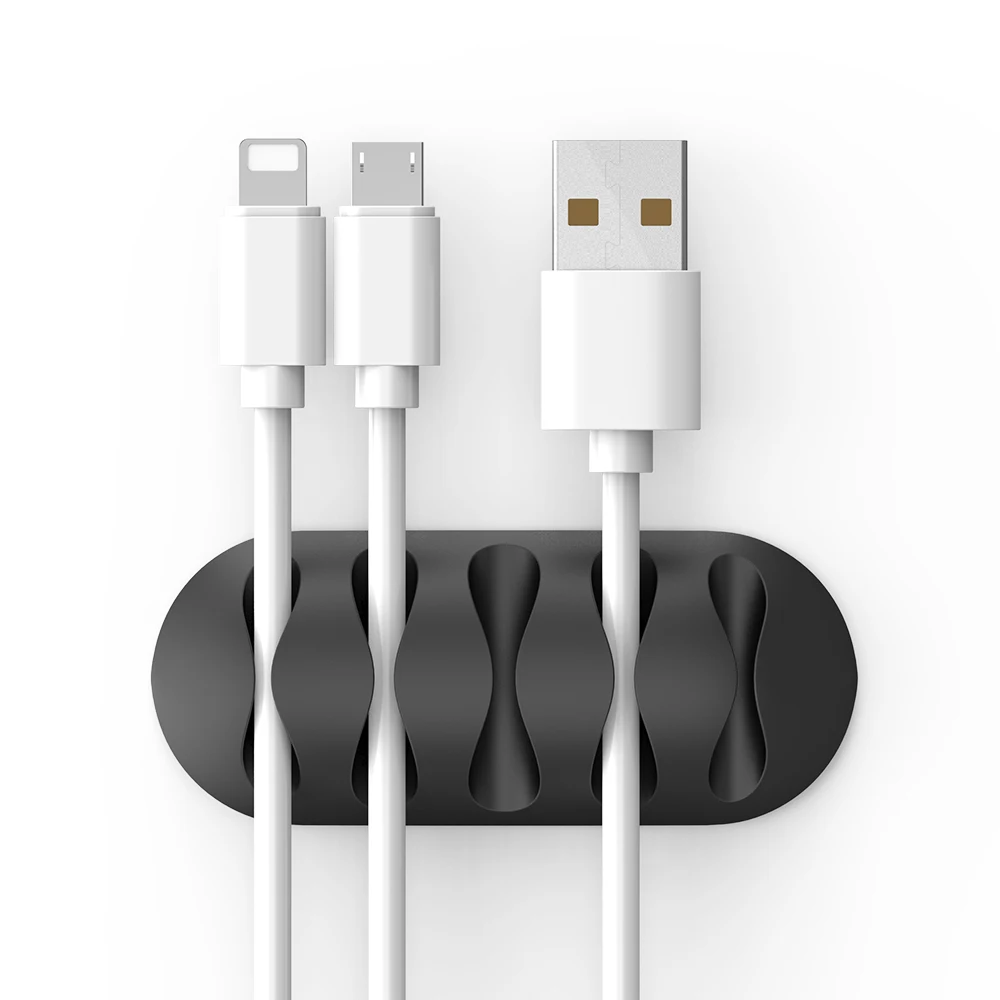 Органайзер для кабелей FLOVEME силиконовый держатель USB гибкие зажимы управления