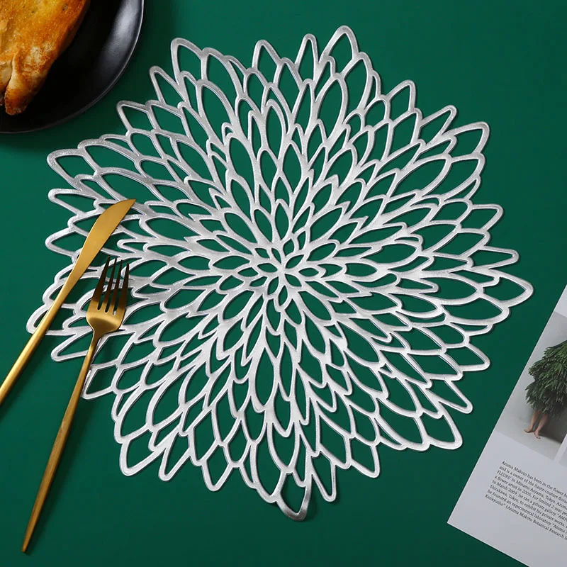 PVC Geometric Placemat Table Mats European Style Hibiscus Flower Non-slip Heat Insulation Home Tableware Table Decoration Pad
PVC Geometric Placemat Table Mats European Style Hibiscus Flower Non-slip Heat Insulation Home Tableware Table Decoration Pad