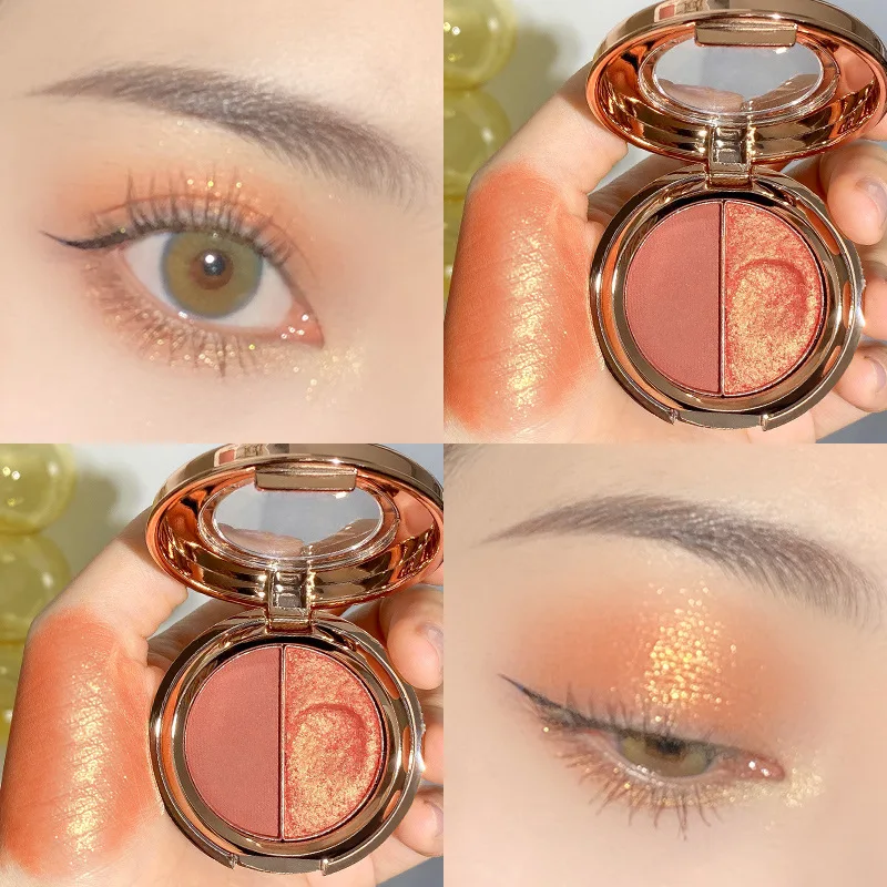 Two-tone Eyeshadow Pumpkin Color Earth Color Matte Orange Base Gold Glitter Eyeshadow Palette Student Makeup Makeup Palette
Two-tone Eyeshadow Pumpkin Color Earth Color Matte Orange Base Gold Glitter Eyeshadow Palette Student Makeup Makeup Palette