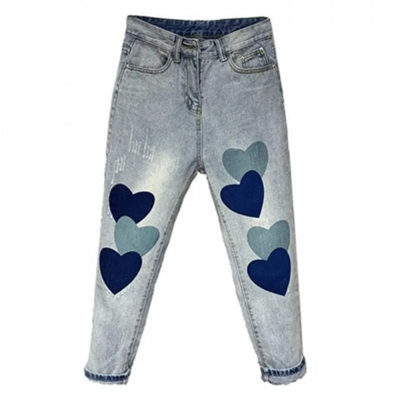 Denim Trousers Women Hearts Print Harem Pant Feminino Fashion Loose Light Blue Ankle-knee Jeans Pants Plus Size S-2XL RM50129
Denim Trousers Women Hearts Print Harem Pant Feminino Fashion Loose Light Blue Ankle-knee Jeans Pants Plus Size S-2XL RM50129