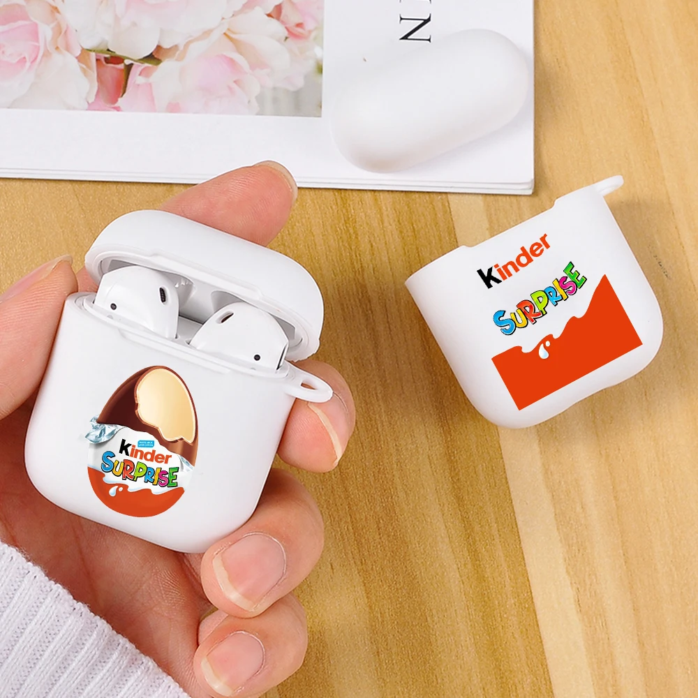 Fashion Candy Chocolate Kinder Joy surprise egg Cover for apple Aipods 1 2 White Soft silicone Cover Blutooth Earphone case box
Fashion Candy Chocolate Kinder Joy surprise egg Cover for apple Aipods 1 2 White Soft silicone Cover Blutooth Earphone case box