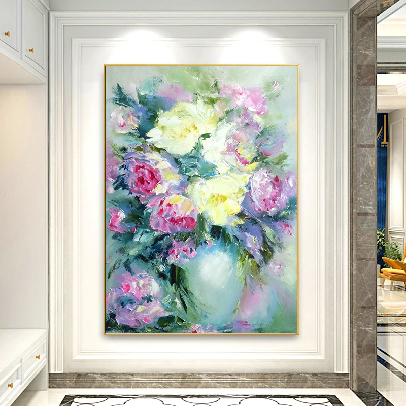 Hand Painted Oil Painting On Canvas Peony Flower Wall Decoration Painting Living Room Hanging Painting Frameless
Hand Painted Oil Painting On Canvas Peony Flower Wall Decoration Painting Living Room Hanging Painting Frameless