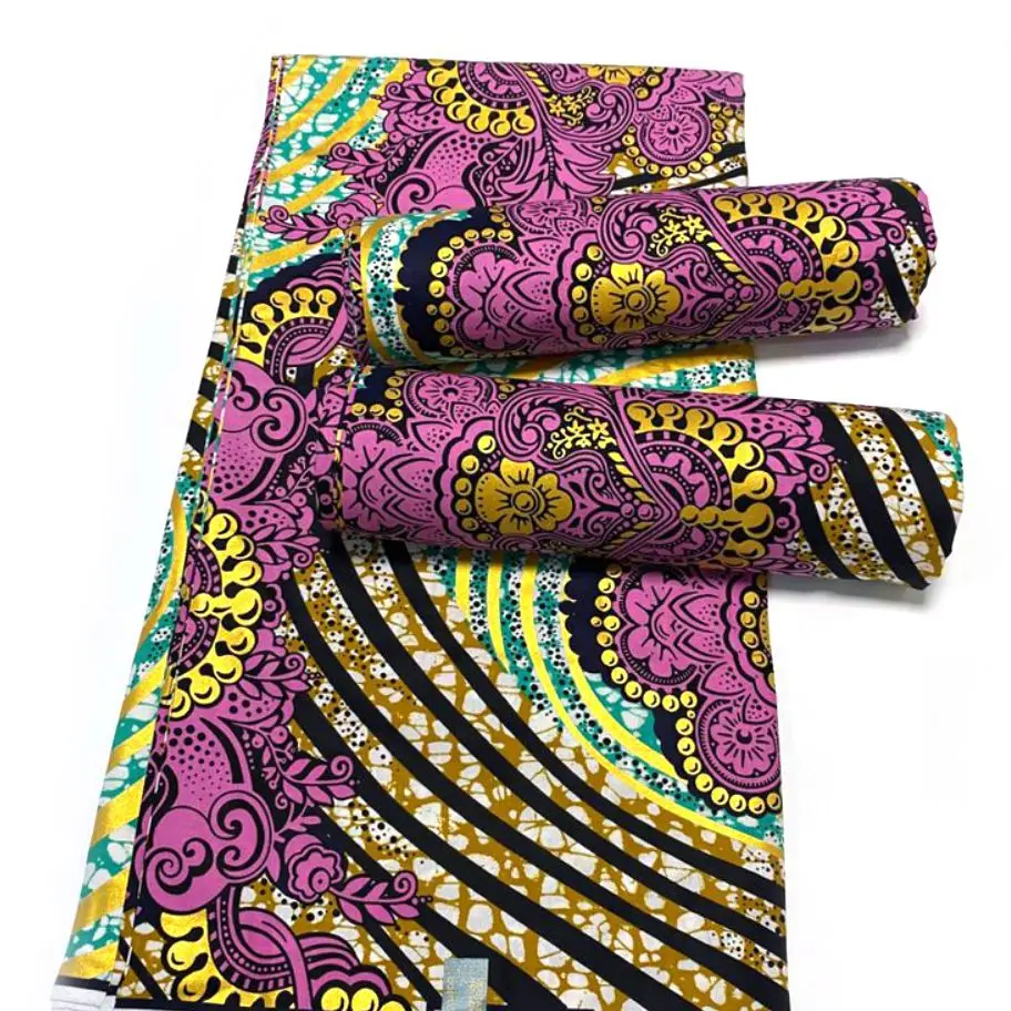 Nigerian African Wax Fabric Cotton Wrapper Print Batik Material Newest Ankara High Quality Hot Golden 6 Yards Quilting Fabric
Nigerian African Wax Fabric Cotton Wrapper Print Batik Material Newest Ankara High Quality Hot Golden 6 Yards Quilting Fabric