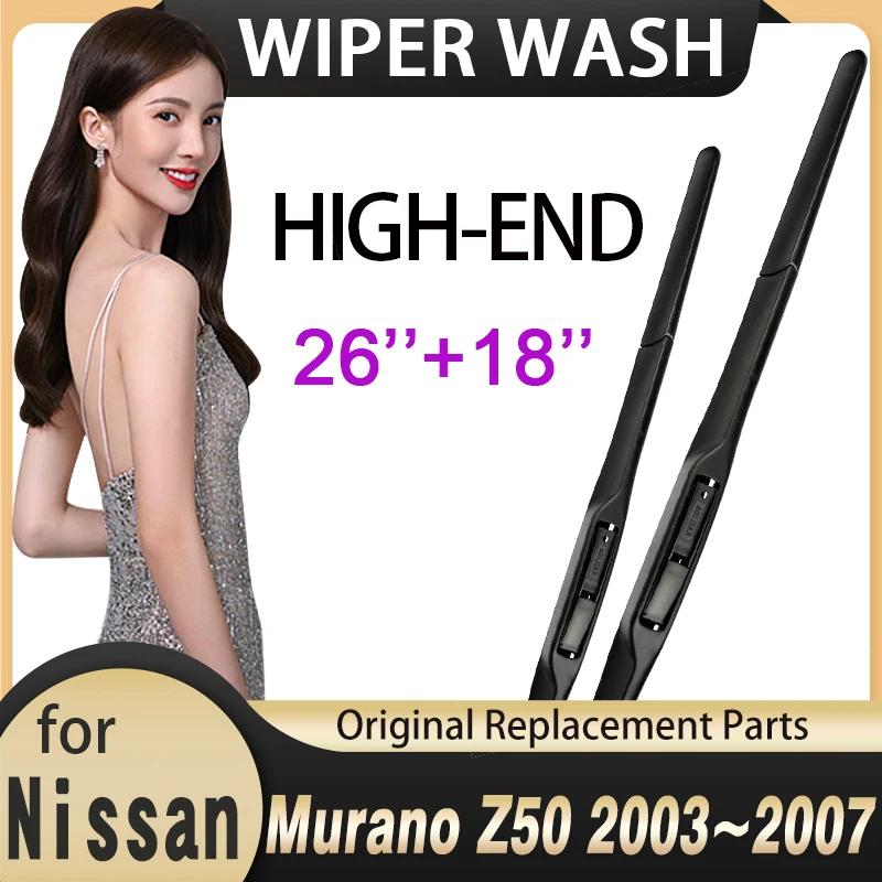 Car Wiper Blades for Nissan Murano Z50 2003~2007 Front Windscreen Windshield Wipers Car Accessories Stickers 2004 2005 2006
Car Wiper Blades for Nissan Murano Z50 2003~2007 Front Windscreen Windshield Wipers Car Accessories Stickers 2004 2005 2006