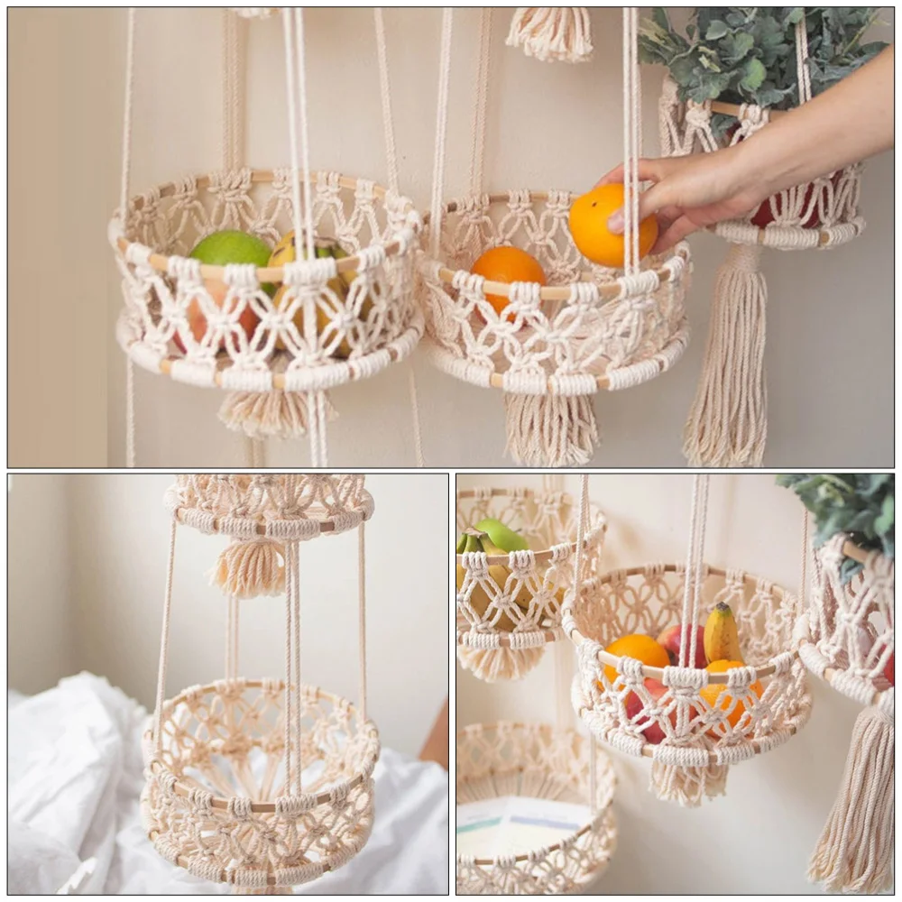 1Pc Wall Hanging Storage Basket Fruit Basket Pendant Hotel Hanging Decor (Beige)
1Pc Wall Hanging Storage Basket Fruit Basket Pendant Hotel Hanging Decor (Beige)
