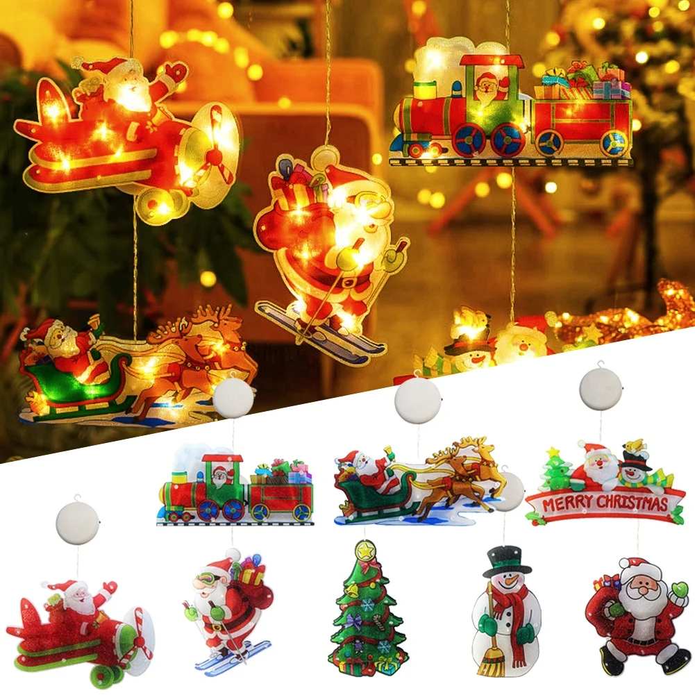 Christmas Window Hanging Light with Suction Cup Battery Powered Santa Claus Atmosphere Party Light Decor for Window Xmas Tree
Christmas Window Hanging Light with Suction Cup Battery Powered Santa Claus Atmosphere Party Light Decor for Window Xmas Tree