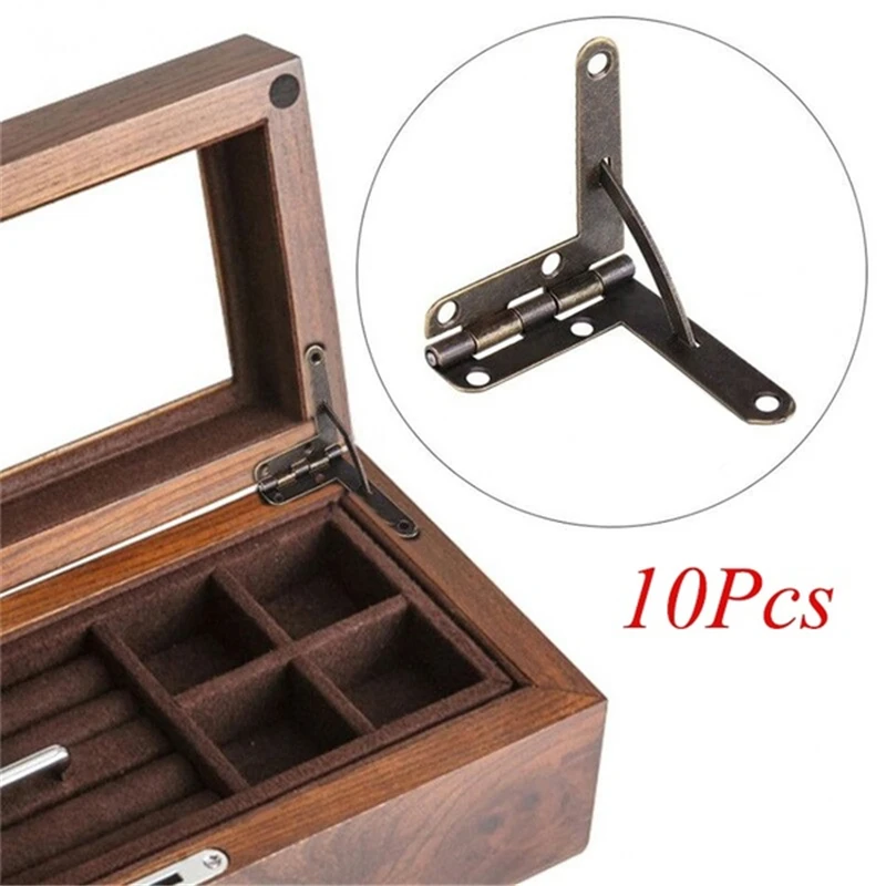 10pcs 90° Angle Wooden Box Supports Hinge for Small Wooden Jewelry Wine Case Watch Box Wooden Lid
10pcs 90° Angle Wooden Box Supports Hinge for Small Wooden Jewelry Wine Case Watch Box Wooden Lid